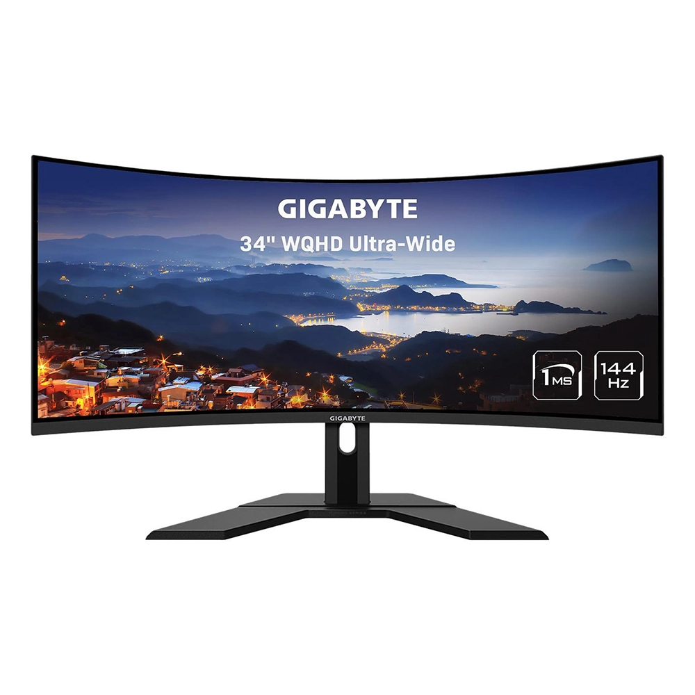 GIGABYTE 34″ 144Hz 2K Curved Gaming Monitor 1ms FreeSync Premium, UWQHD 3440 x 1440 VA 1500R Display, (MPRT), 90% DCI-P3, VESA Display HDR400, 2x DisplayPort 1.4, 2x HDMI 2.0 G34WQC A-SA
